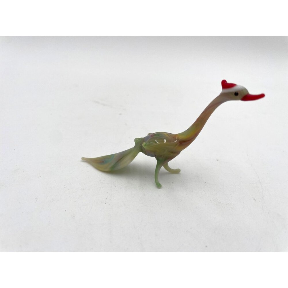Handcrafted Art Glass Bird Figurine Retro MCM